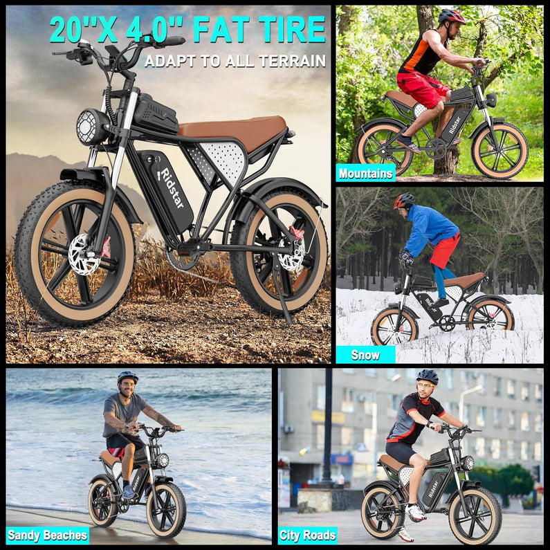 Electric Bike Q20, 2000W, 37Mph, 20" Fat Tires