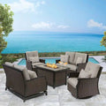 Agio 5-piece Fire Outdoor Seating Set