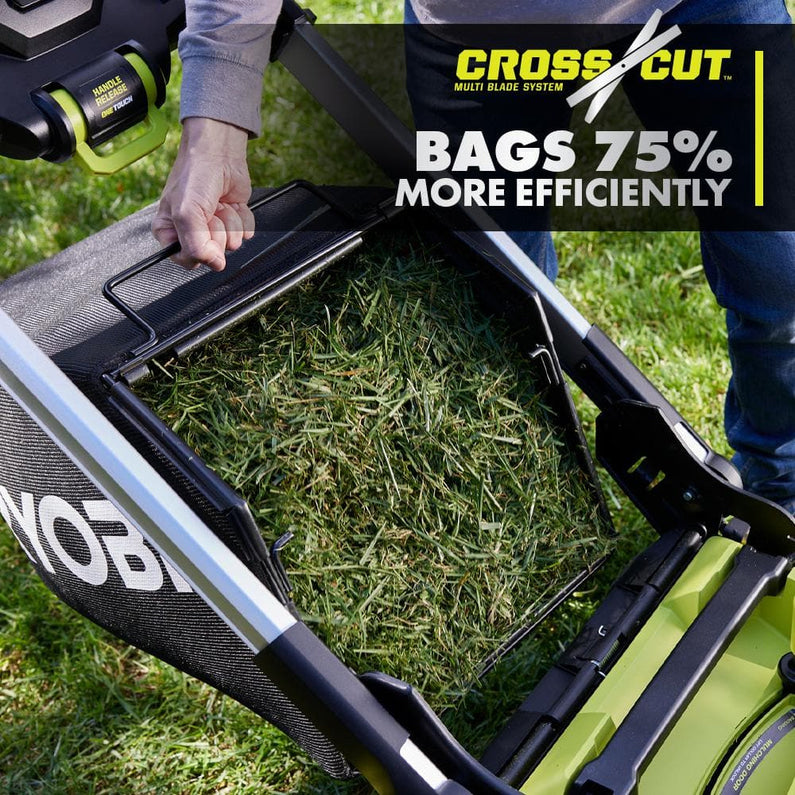 Ryobi 40V HP Brushless 21-in Self-Propelled AWD Lawn Mower Whisper Series ncludes (2) 6.0Ah Batteries and Charger
