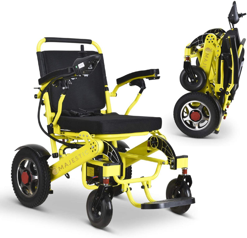 2020 New Folding Ultra Lightweight Electric Power Wheelchair, Silla de Ruedas Electrica, FDA Approved and Air Travel Allowed, Heavy Duty, Mobility Motorized, Portable Power (17.5′′ Seat Width)