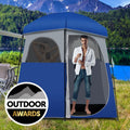 Sturdy Double-Room Camping Privacy Shower Toilet Tent W/ Storage Bag