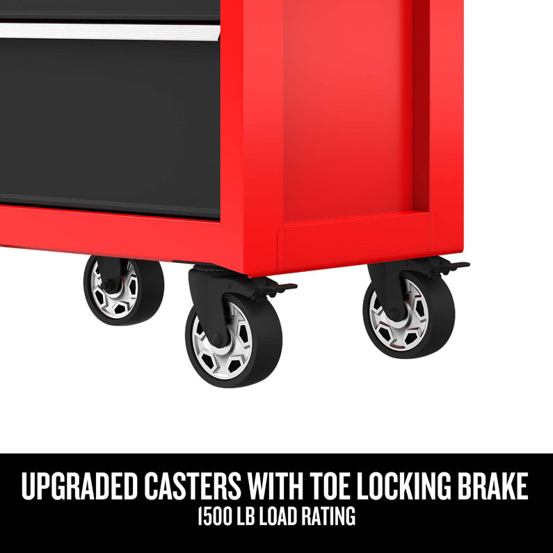2000 Series 26-in W x 36.5-in H 5-Drawer Steel Rolling Cabinet (Red)