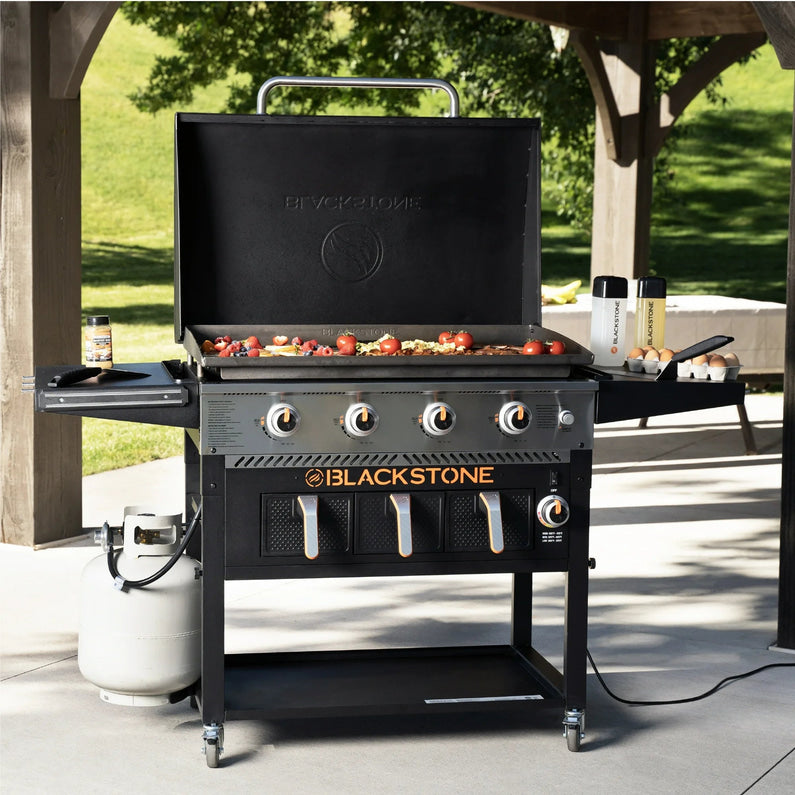 Blackstone 4-Burner 36" Propane Outdoor Griddle with Air Fryer and Hood