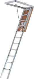 LITE 10ft Aluminum Attic Ladder, 375lb Capacity, Type IAA