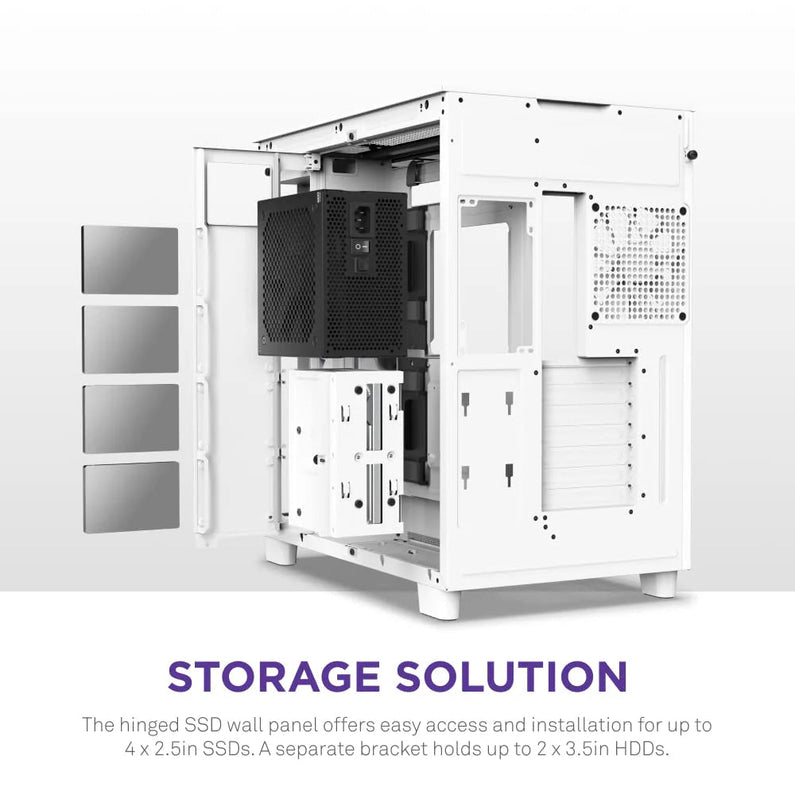 H9 Flow Dual-Chamber ATX Mid-Tower PC Gaming Case