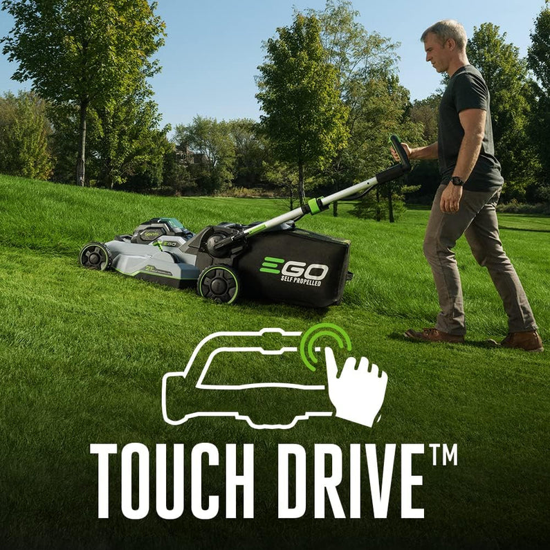 EGO Power+ 21-Inch 56V Self-Propelled Cordless Lawn Mower with 2x 4.0Ah Batteries & Rapid Charger, Black