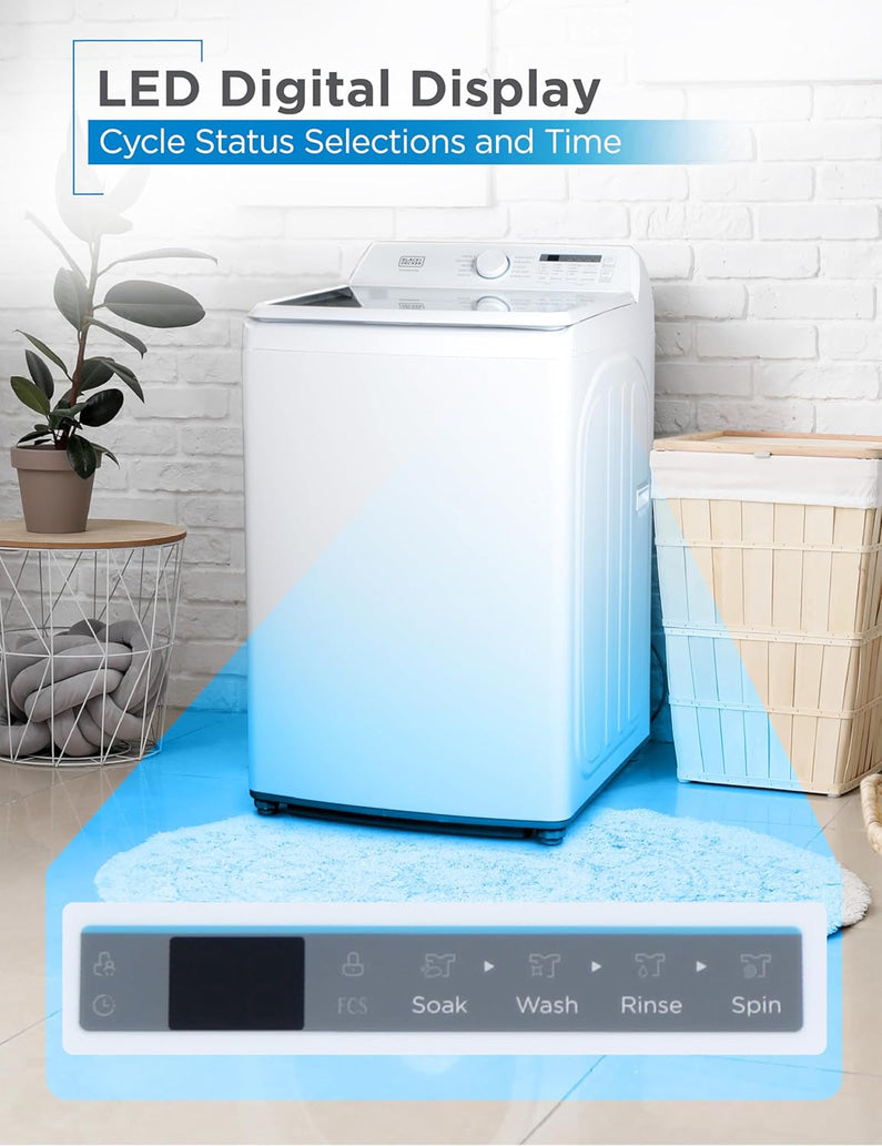 BLACK+DECKER 0.9 Cu. Ft. Portable Washing Machine - 5 Wash Cycles