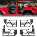 Off Road Safari Tubular Doors Compatible with 2018-2023 Wrangler JL 4 Door – Set of 4 Fat Tube Half Doors for Adventure