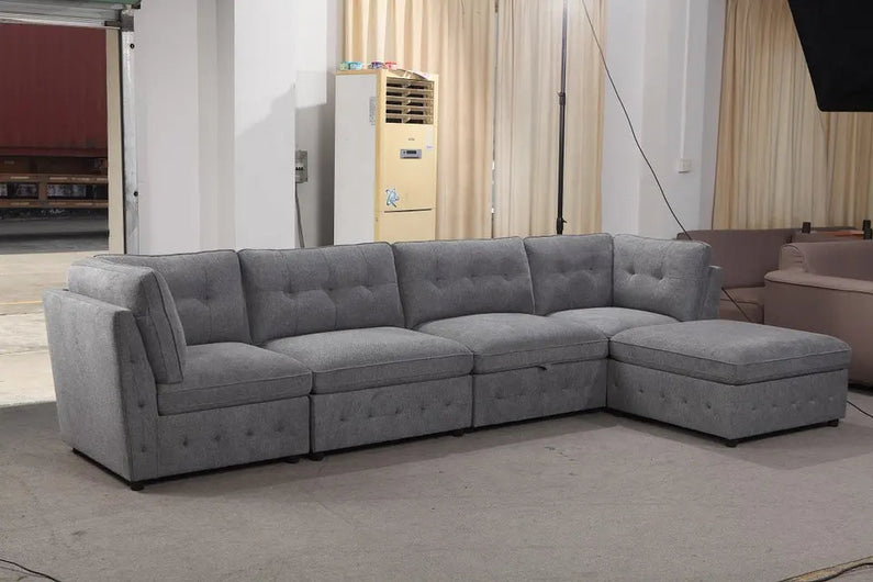 6-Piece Modular Fabric Sectional