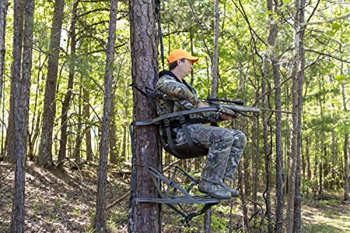 Summit Viper SD Climbing Treestand – Lightweight Aluminum, Foam Padded Seat, 300 lbs Capacity, Includes Safety Harness