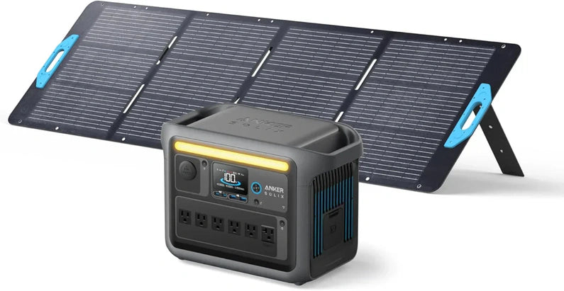 Portable Power Station, 1800W (2400W Peak) Solar Generator, 58 Minutes to Fully Charge, 1056wh LiFePO4 Battery,