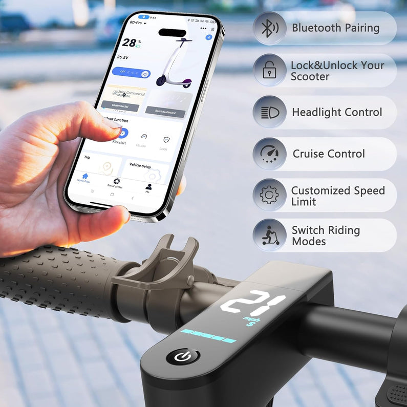 Electric Scooter - 350W/500W Motor, 22 Mph Top Speed