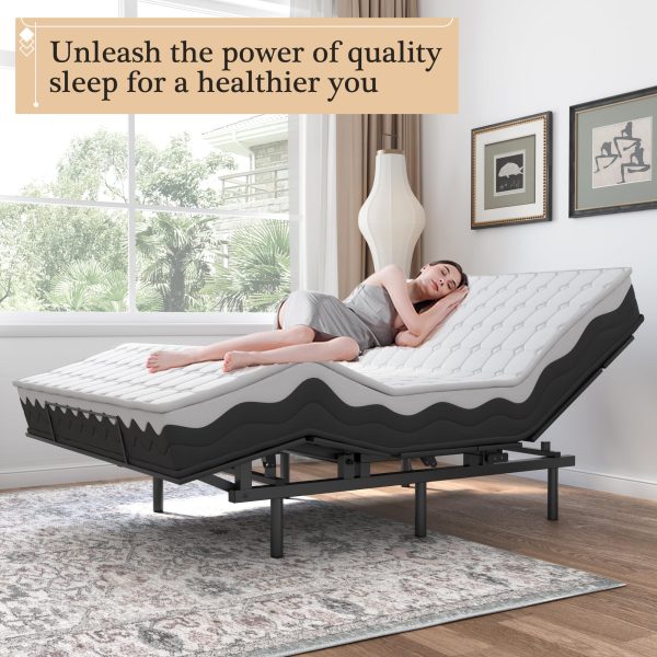 Adjustable Bed Frame -Wireless Remote -Memory Function -Adjustable Bed Base -Head and Foot Lift Incline -Zero Gravity -Quiet Motorfor Lying Down, Reading, Watching TV,Fatigue,BackacheFULL