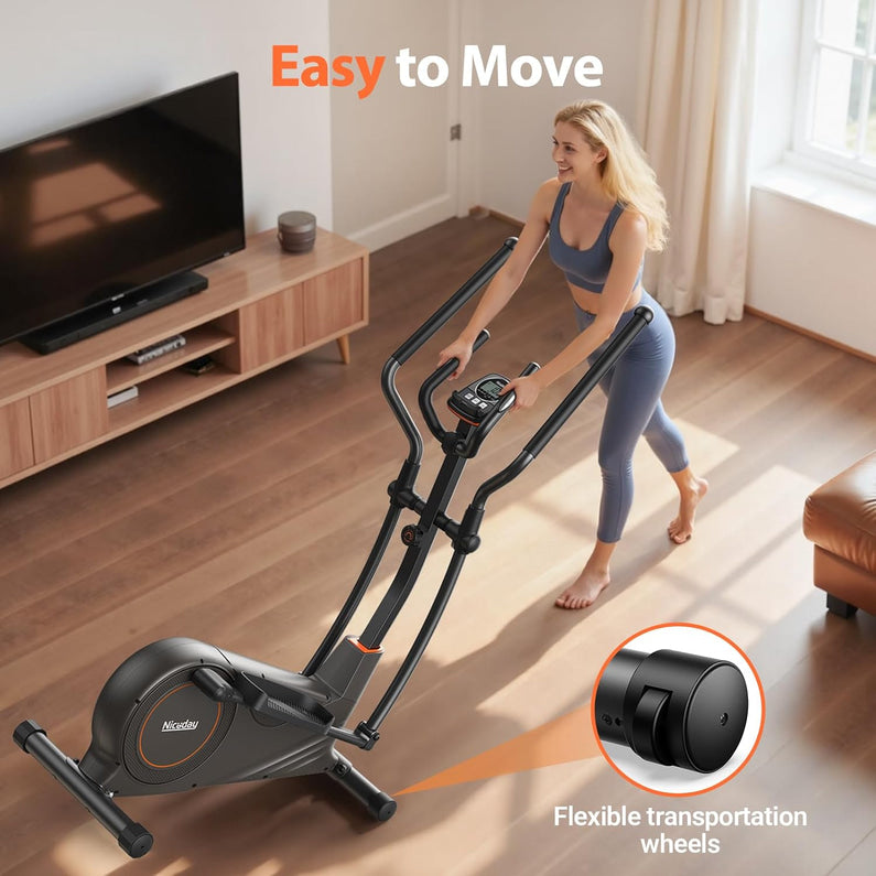 Niceday Elliptical Machine, 15.5 20IN Stride, 16 Levels, 500LB Capacity