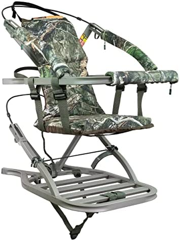 Summit Viper SD Climbing Treestand – Lightweight Aluminum, Foam Padded Seat, 300 lbs Capacity, Includes Safety Harness