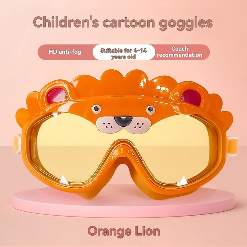 Cartoon Animal Kids Goggle - HD Anti-Fog Large-Frame Diving Gear