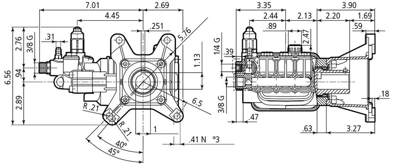 Annovi Reverberi RSV4G40HD-F40-EZ Pump, RSV4G40