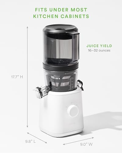 Nama J2 Cold Press Juicer Self Feeding for Hands Free Operation with Wide Mouth Hopper for Whole Recipe Loading, Zero Waste Masticating Juicer For More Juice, Less Pulp Easy Cleanup & Assembly: Home & Kitchen