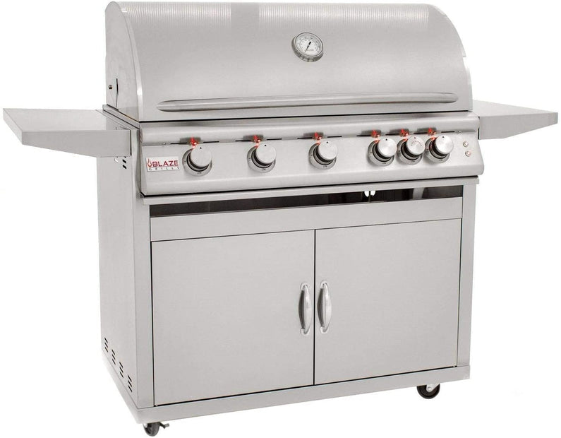 Blaze Freestanding Grill with Lights (BLZ-5LTE2-LP-BLZ-5-CART), 40-inch, Propane Gas