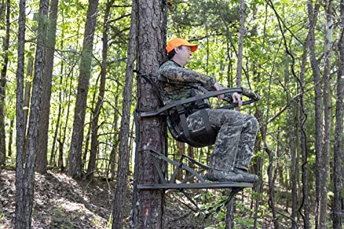 Summit Viper SD Climbing Treestand – Lightweight Aluminum, Foam Padded Seat, 300 lbs Capacity, Includes Safety Harness