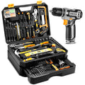 Tool Kit Box Drill Set: DEKOPRO Home Mechanic Toolbox with 12V Power Cordless Drill