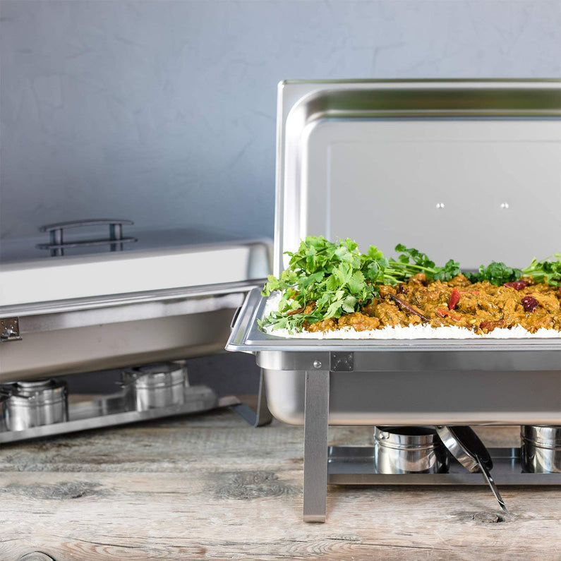 Alpha Living 4 Pack 8 Quart Stainless Steel Chafing Dish