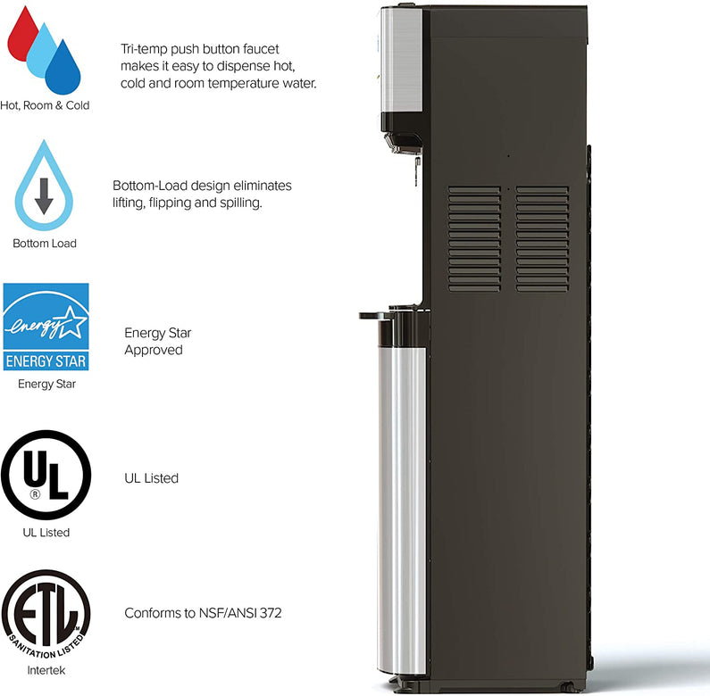 Brio Self Cleaning Bottom Loading Water Cooler Water Dispenser 3 Temperature Settings