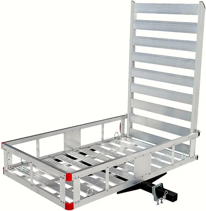 80779 Aluminum Hitch Mount Cargo Carrier with 47 Long Ramp, 1 Pack