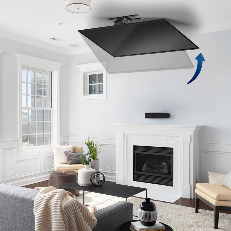 VIVO Electric Ceiling TV Mount, 37 70", Motorized, App Control, Black