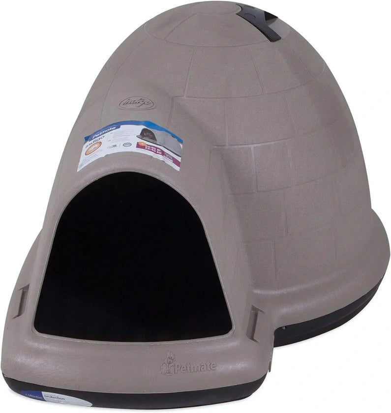 Petmate Indigo Dog House (Igloo Dog House, Made in USA with 90% Recycled Materials, All Weather Protection Pet Shelter) for XL Dogs 90 to 125 pounds, Made in USA