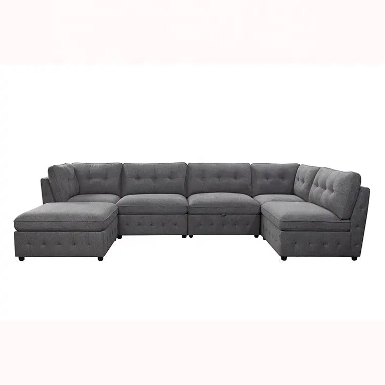 6-Piece Modular Fabric Sectional
