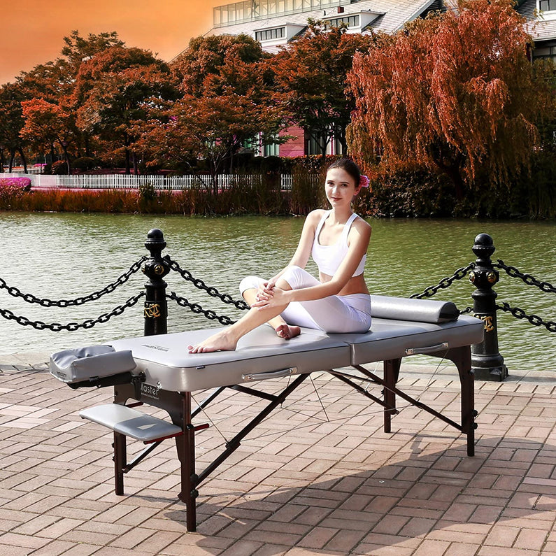 30′′ Montour Lx Massage Table Package with 3′′ Memory Foam,Dove Grey