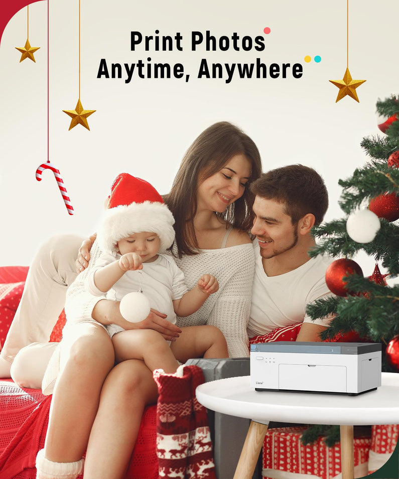 Liene 46 Photo Printer with Wi-Fi, 100 Sheets, Thermal-Dye Sublimation, for iPhone & Android
