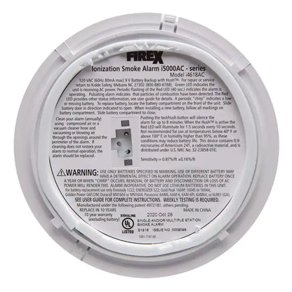 Firex 4 Pack Hardwired Smoke Detector with Ionization Sensor