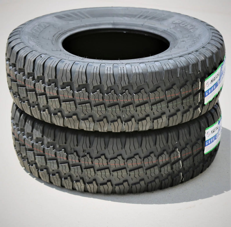 Pair of 2 (TWO) Haida Puma HD818 LT 235/75R15 104/101S Load C 6 Ply MT M/T Mud Tires