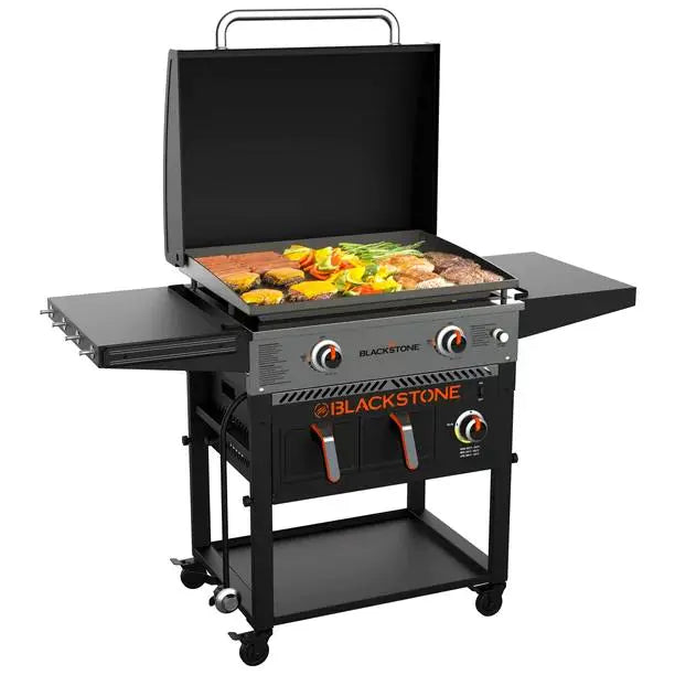 Clearance Sale,Blackstone 2-Burner 28" Griddle with Electric Air Fryer and Hood