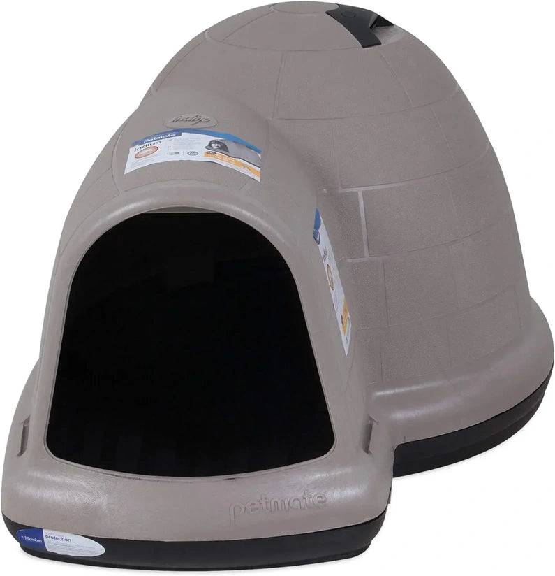 Petmate Indigo Dog House (Igloo Dog House, Made in USA with 90% Recycled Materials, All Weather Protection Pet Shelter) for XL Dogs 90 to 125 pounds, Made in USA
