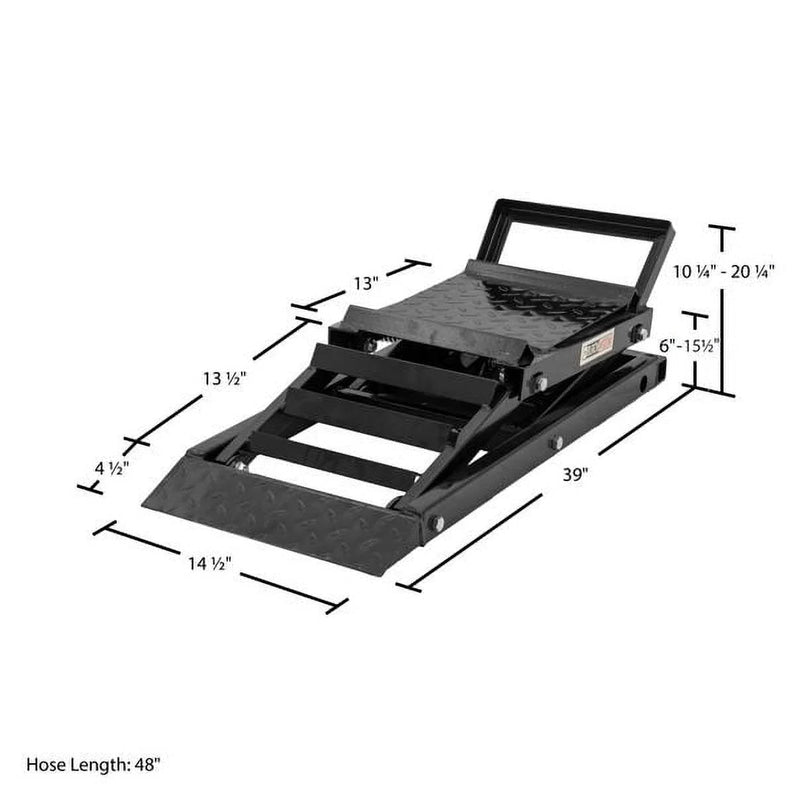 Black Widow Hydraulic Car Lift with Ramp - 3,000 lb. per pair Capacity