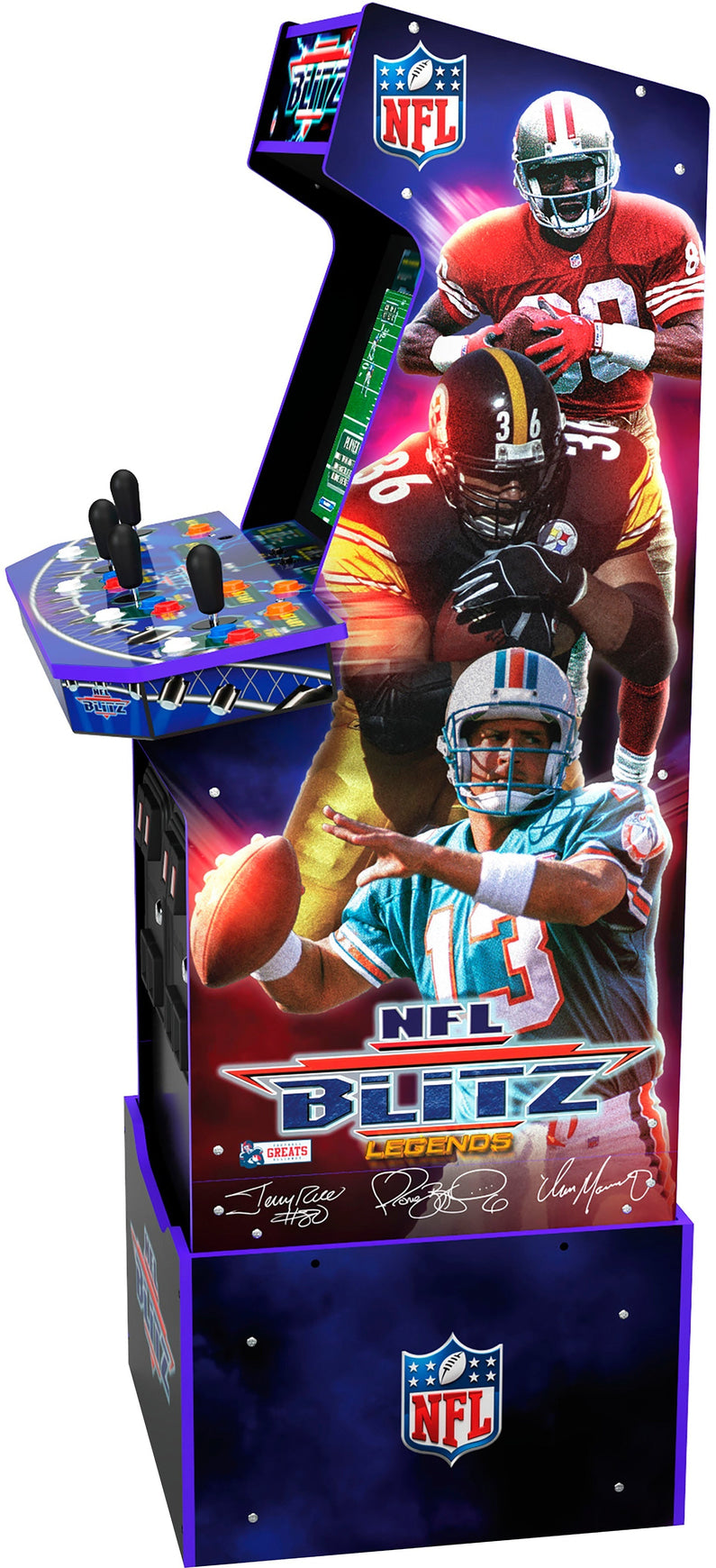 Arcade1Up – NFL Blitz Arcade with Riser and Lit Marquee – Multi