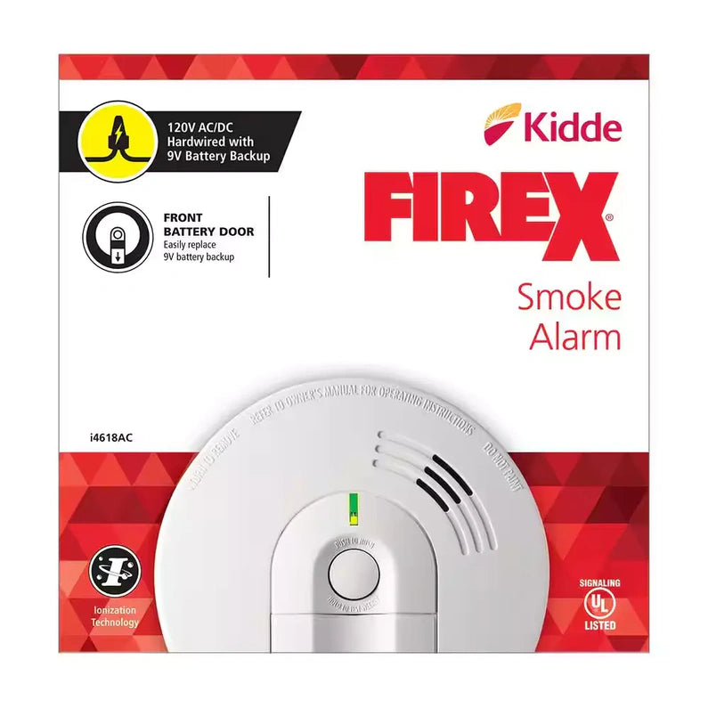 Firex 4 Pack Hardwired Smoke Detector with Ionization Sensor