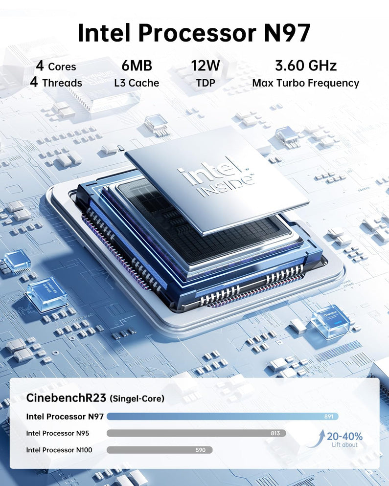 KAMRUI GK3Plus Mini PC, 16GB RAM 512GB M.2 SSD Mini Computers