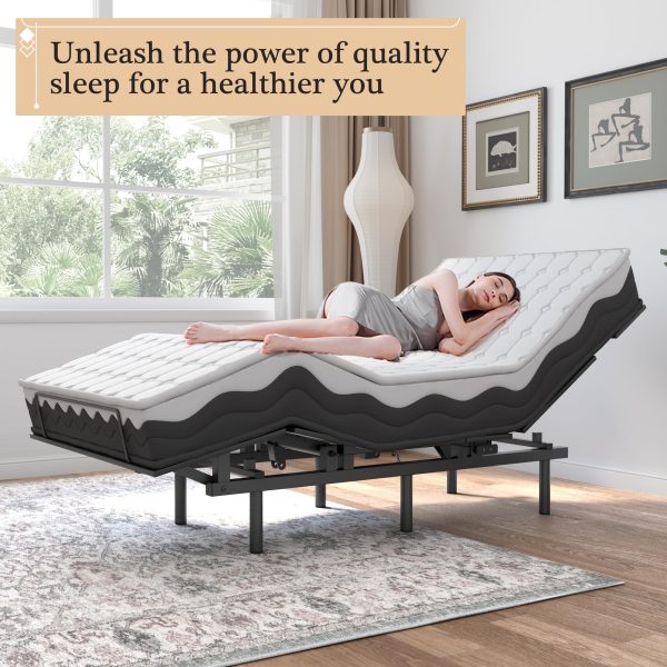 Adjustable Bed Frame -Wireless Remote -Memory Function -Adjustable Bed Base -Head and Foot Lift Incline -Zero Gravity -Quiet Motorfor Lying Down, Reading, Watching TV,Fatigue,BackacheTwin