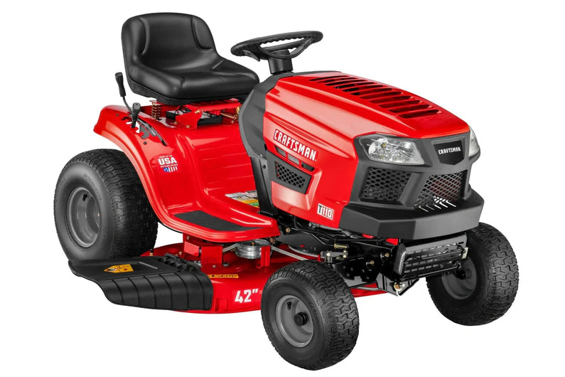 Craftsman T110 42-in Riding Lawn Mower 17.5 HP Briggs & Stratton Engine 7-Speed Transmission Model 13AN77XS093