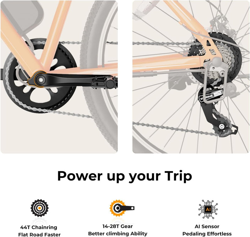 Eb5 Electric Bike 500W Motor 40Miles 20Mph