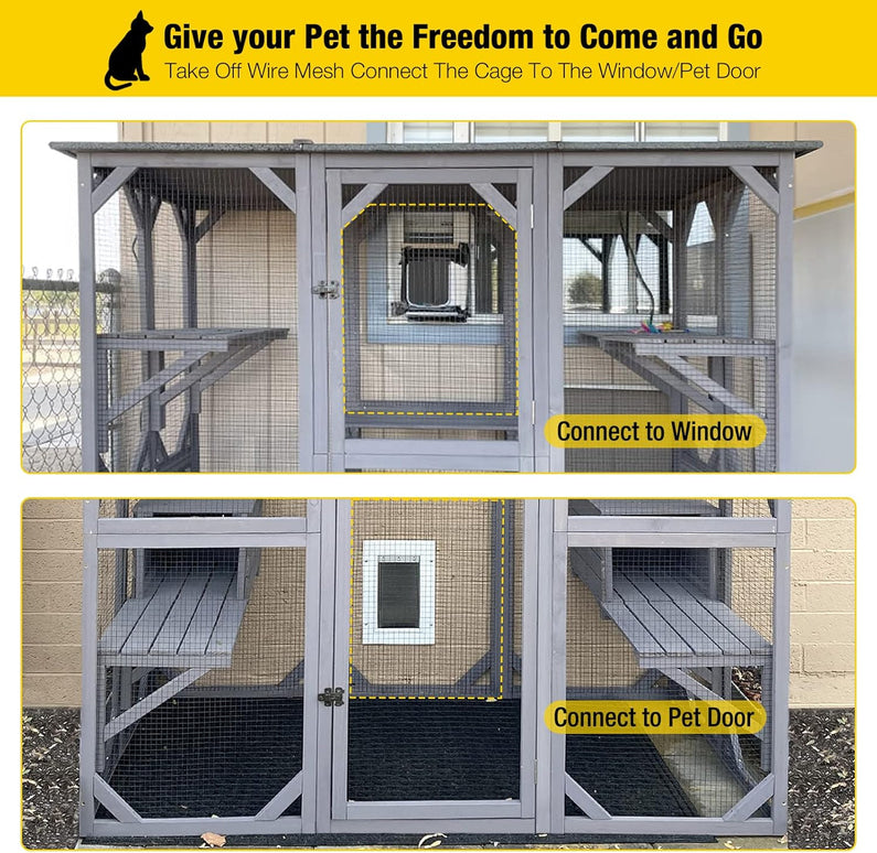 Catio Outdoor Cat Enclosure - Large Walk-In Kitty Cage