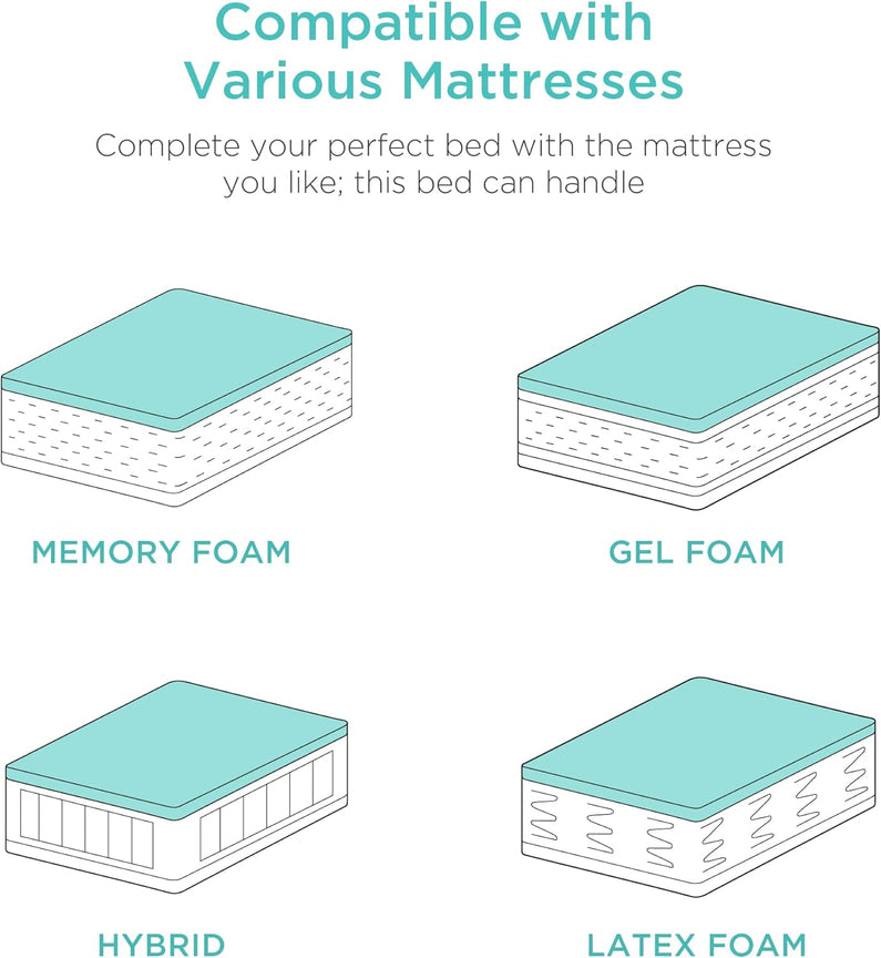 Best Choice Products Ergonomic Twin XL Size Adjustable Bed Frame, Electric Base w/Wireless Remote Control, Nightlight, Massager, 2 USB Ports
