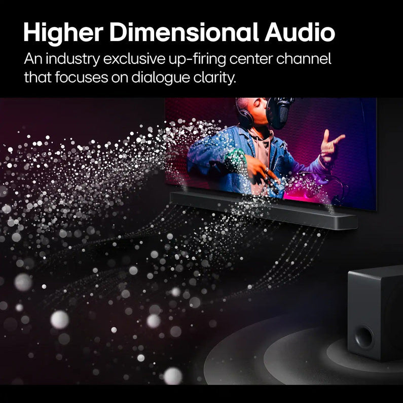 LG – 5.1.1-Channel S70TR Home Theater Soundbar with Wireless Subwoofer and Rear Speakers, Dolby Atmos, WOW Orchestra – Black
