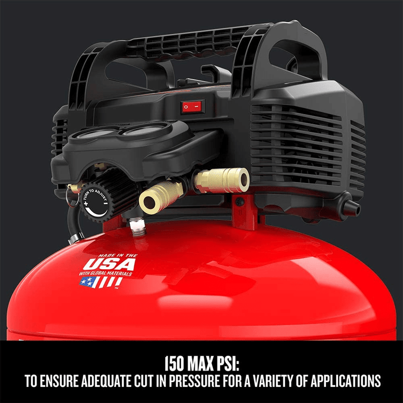 Craftsman 6 Gallon Pancake Air Compressor, Oil-Free, 150 PSI, Portable with Accessory Kit