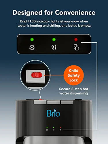 Brio Bottom Loading Water Cooler Water Dispenser Essential Series - 3 Temperature Settings