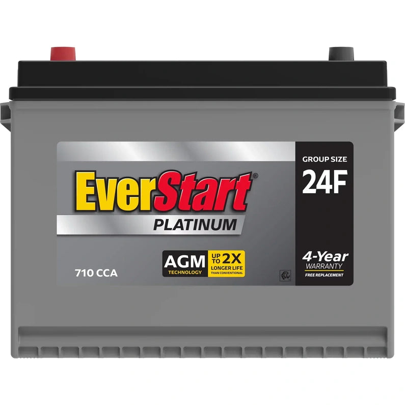 EverStart Platinum AGM Automotive Battery, Group Size 24F 12 Volt, 750 CCA - MadeInUSA